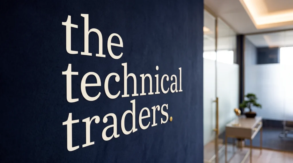 Branding Agency The Technical Traders Logo Design On Wall