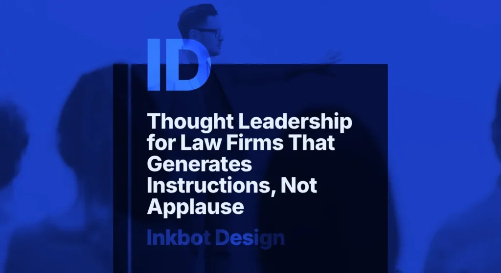 Thought Leadership For Law Firms That Generates Instructions, Not Applause — Specialist Branding | Inkbot Design